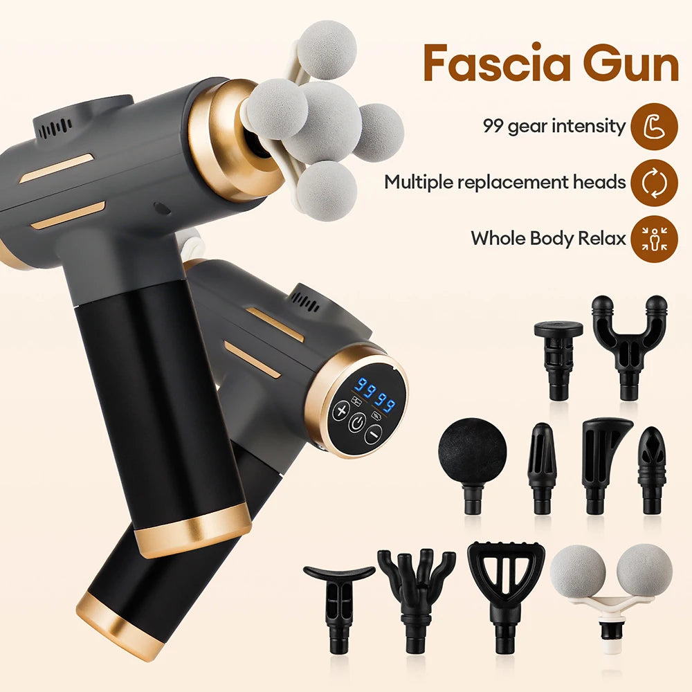 Deep Tissue Massage Gun – 99 Levels – Portable Muscle Recovery Device Back Massage Instrument Tidesmit