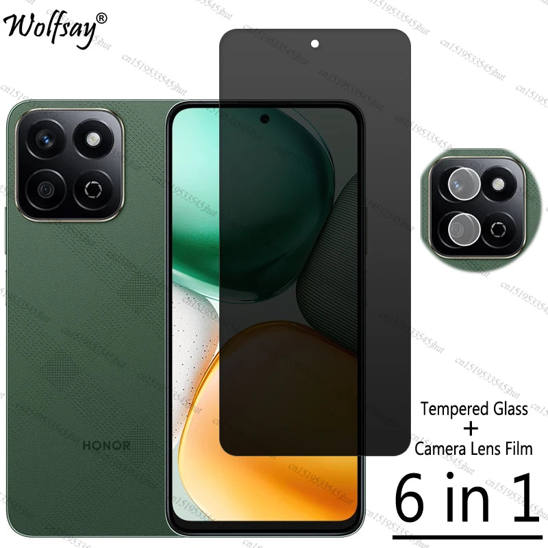 Privacy Screen Protector For Honor X7c 5G Anti-Spy Tempered Glass For Honor X7c 5G Camera Lens Film Glass For Honor X7c 5G Glass AE Tidesmit