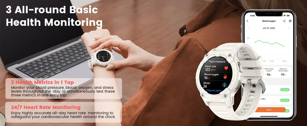 KOSPET TANK S2 GPS Smart Watch For Women Compass Altimeter Barometer Bluetooth Call AI Voice AMOLED IP69K Waterproof Smartwatch
