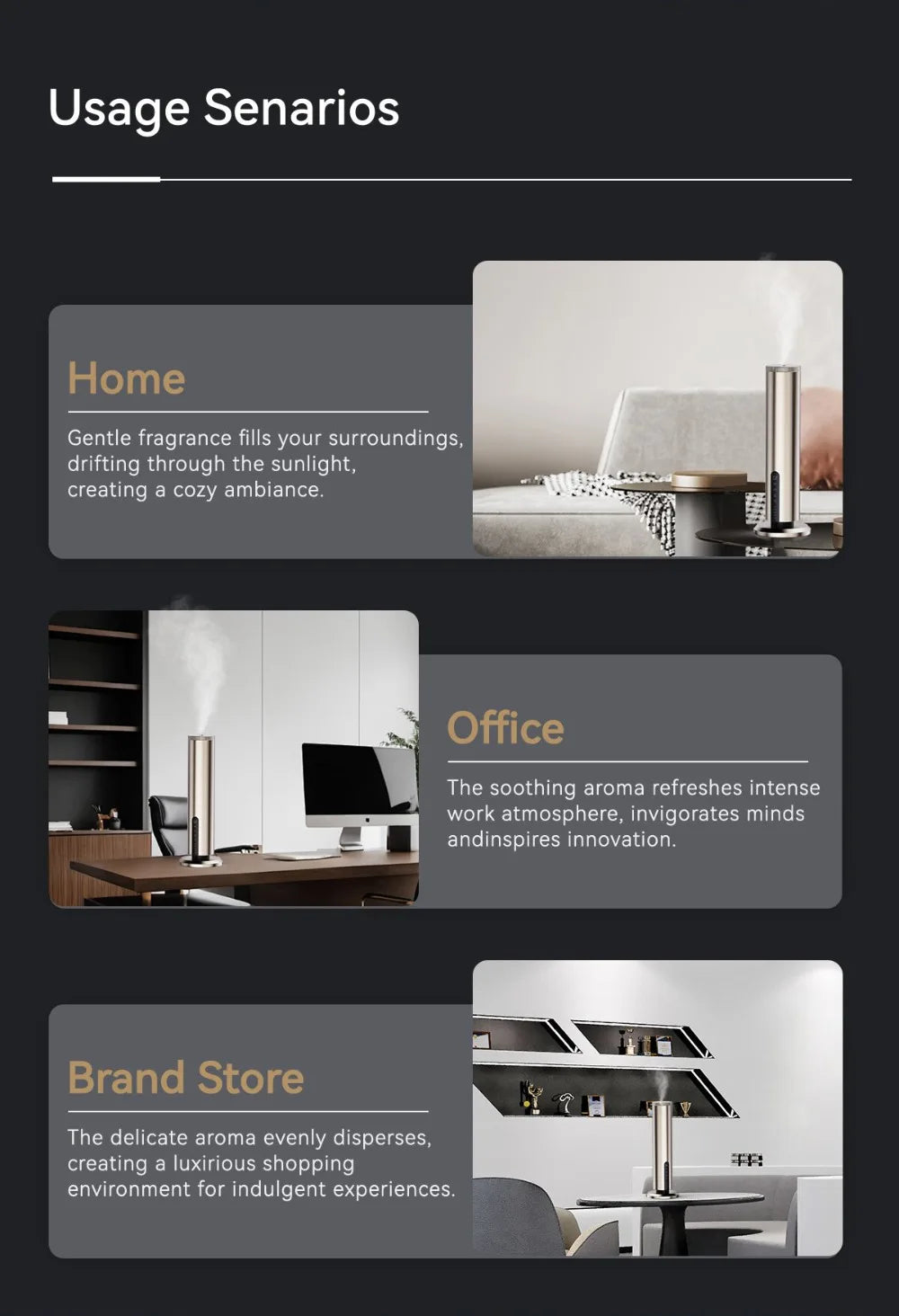 Waterless Intelligent  Essential Oil Diffuser  APP Control Hotel Aroma Diffuser Coverage 300m³ Smart Scent Machine for Home