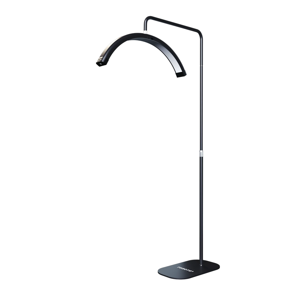 Half Moon Lash Light - 28 Inch Adjustable LED Beauty Lamp for Estheticians black Tidesmit