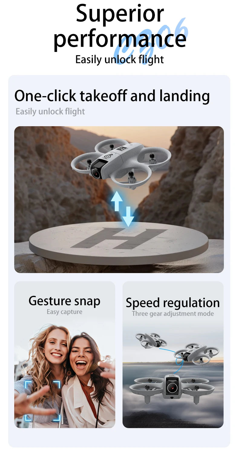 Mini 4K Camera Drone - Foldable Remote Control Aircraft Tidesmit