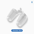 Clear silicone nasal support clip for rhinoplasty recovery and nostril shaping, 8mm diameter, flexible nose fixator.