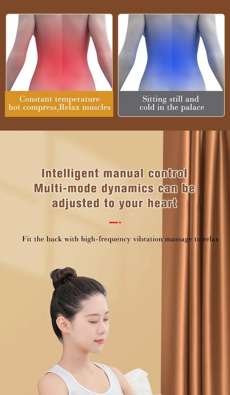Shiatsu Neck and Back Massager with Heat and Airbag Therapy Relaxation Treatment Tidesmit