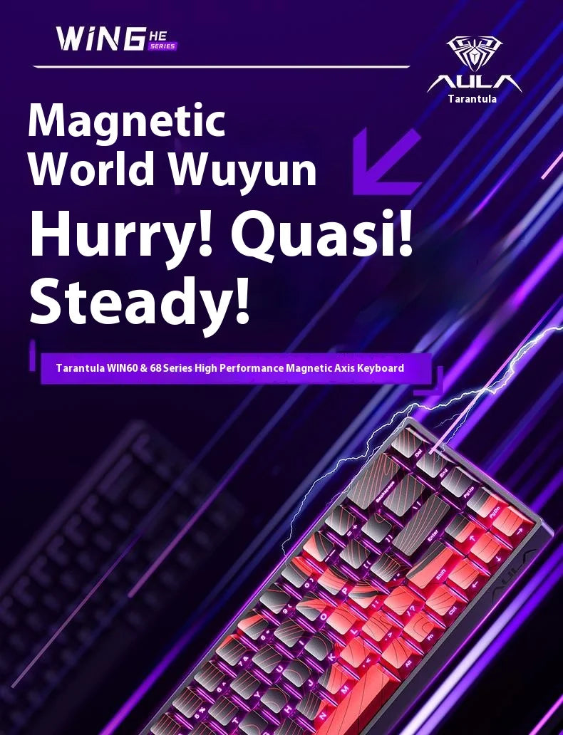 AULA WIN60 WIN68 HE Magnetic Wired Keyboards Esports Rapid Trigger 8K Return RGB Hotswap Mechanical Keyboard for Pc Gamer Gifts