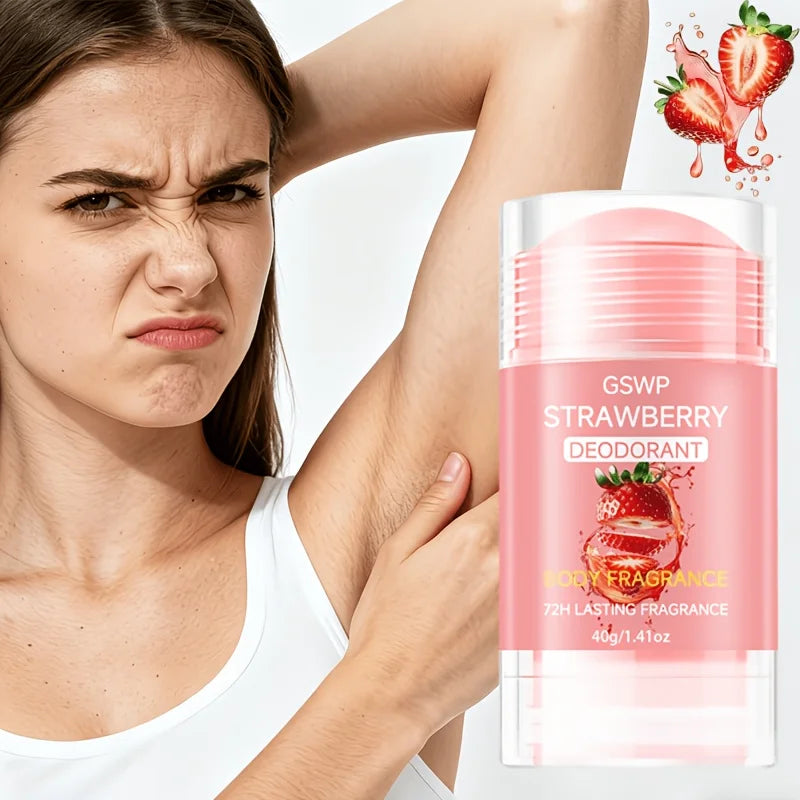 Tidesmit GSWP Strawberry Deodorant stick for underarms and neck to effectively eliminate body odors, 40g and 80g.