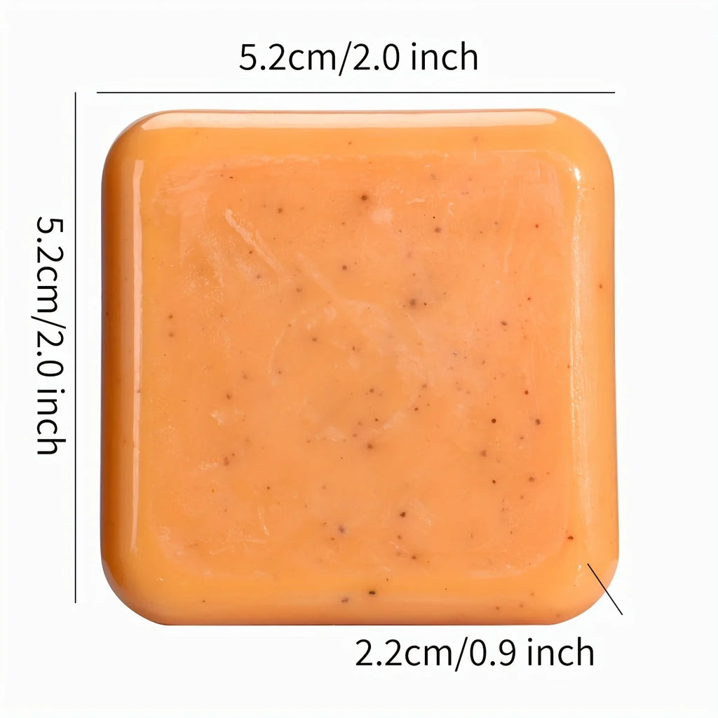 70g Turmeric Shaving and Cleansing Soap with Added Vitamin C to Make the Skin More Beautiful, Walnut Shell Powder Deeply Cleanses