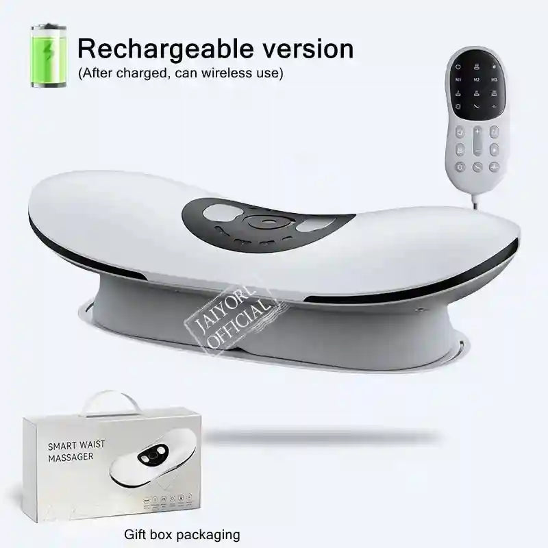 Electric Lumbar Traction Device with Heat Therapy and Adjustable Modes Massage Roller Charging upgrade Tidesmit