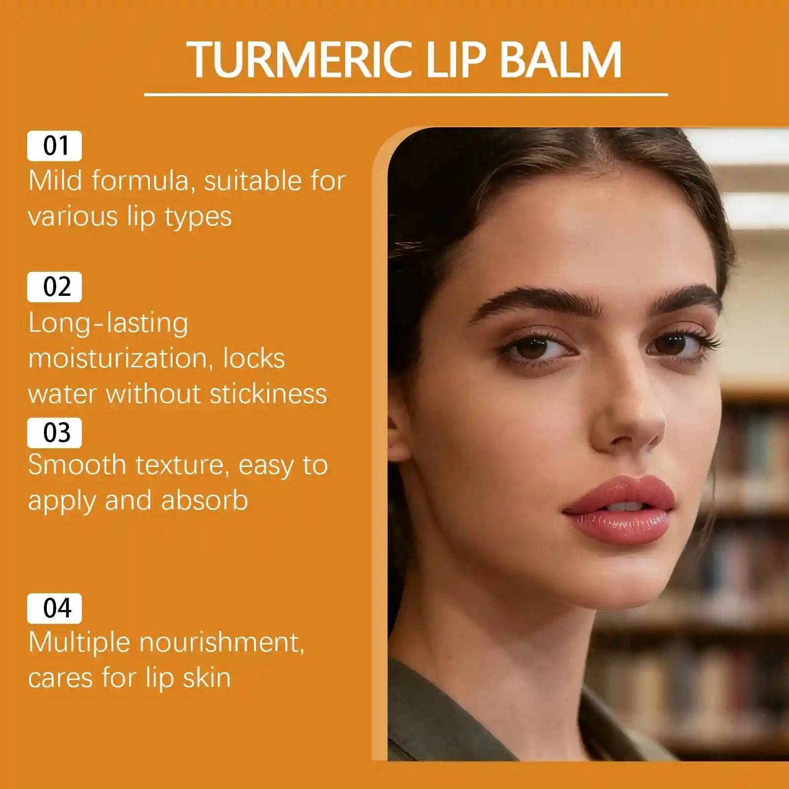 Turmeric Lip Balm – Moisturizing Dark Lip Treatment by Tidesmit Lip Care Tidesmit