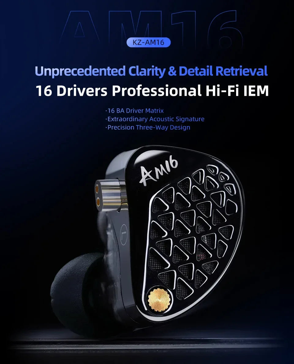 Tidesmit 16BA Driver Wired Earbuds HiFi Bass Noise Isolating Tidesmit