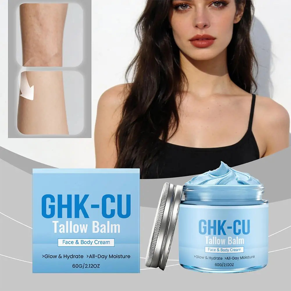GHK CU Copper Peptide Manuka Honey Tallow Balm Deep Moisturizing Nourishing Blue Cream For Face Body Mature Skin Repair