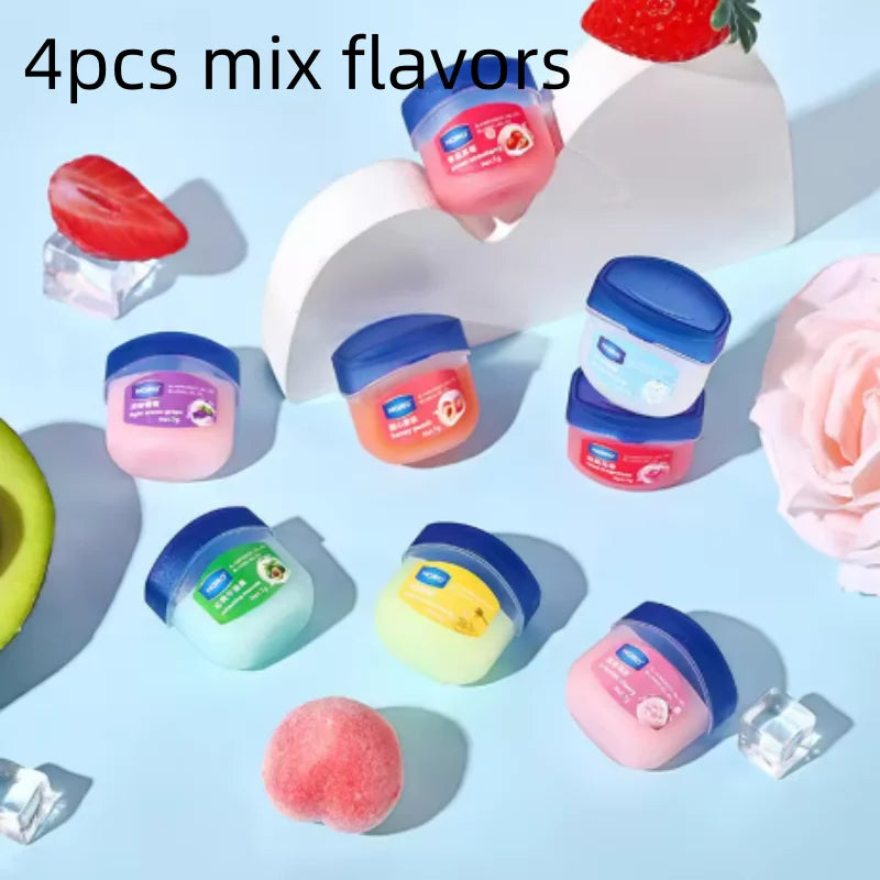 Moisturizing Lip Balm Set – Nourishing Fruit Flavored Lip Care Collection Lip Care 4pcs mix flavors 7g Tidesmit