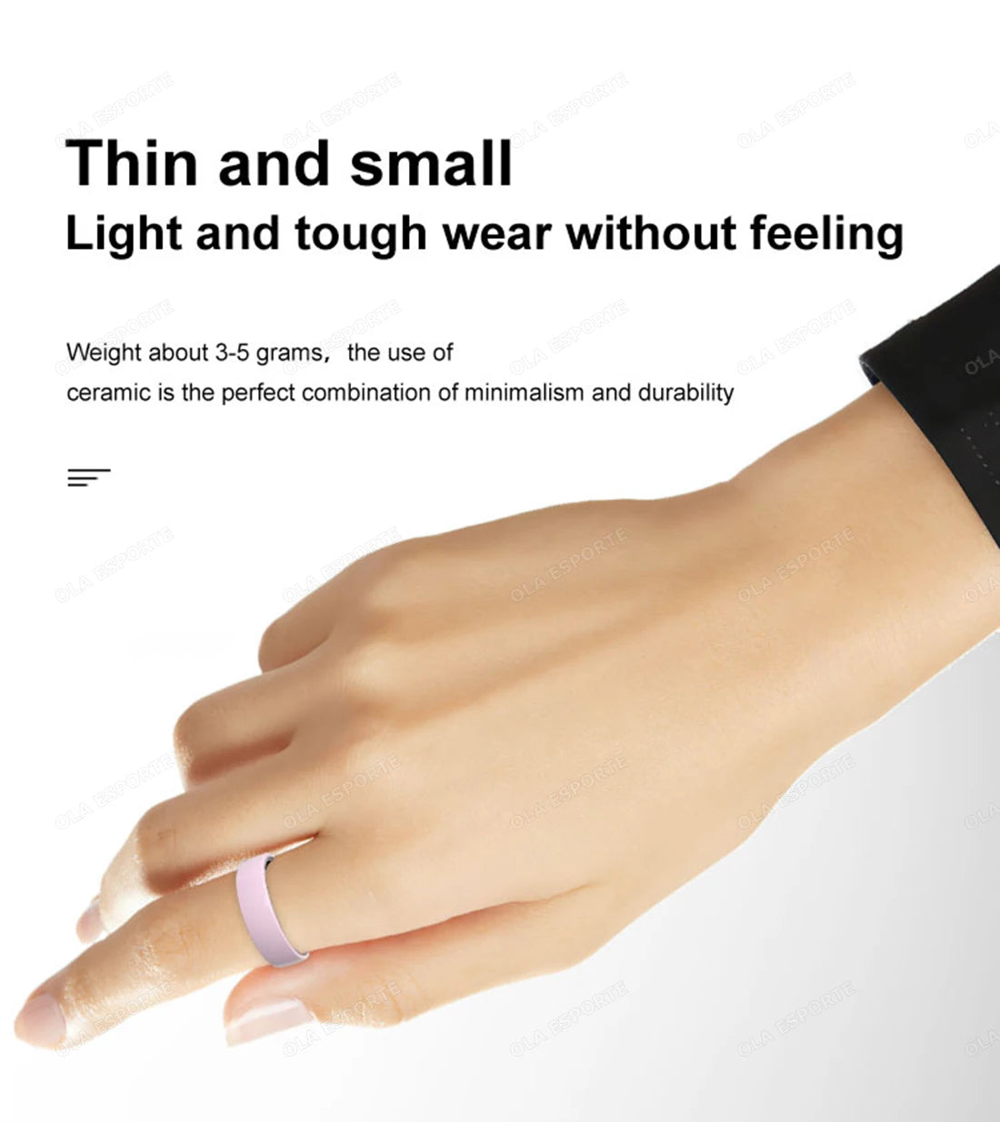 Smart Health Ring - Waterproof Fitness Tracker with Biometric Sensor Tidesmit