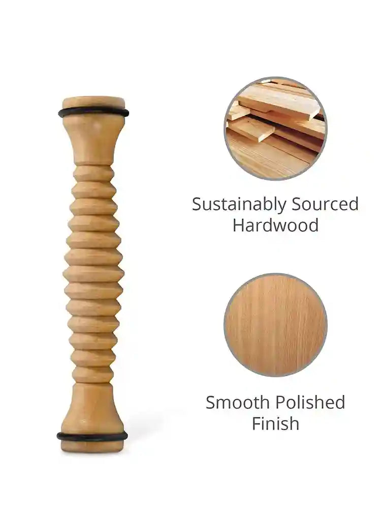 Wooden Foot Roller for Plantar Fasciitis Relief | Dual Manual Massage Tool Massage Roller Tidesmit