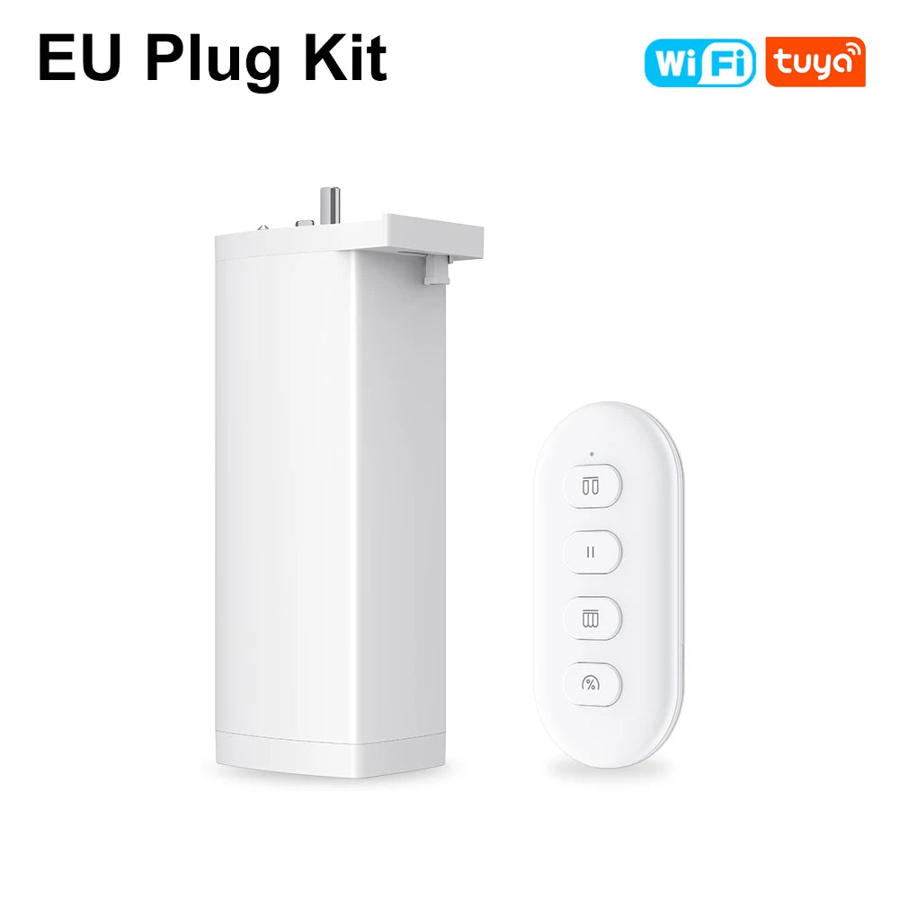 Smart Curtain Motor WiFi Zigbee Silent Electric Track - Tidesmit EU Plug (WiFi) Tidesmit