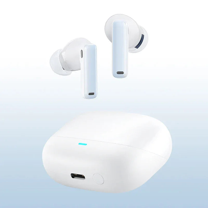 Tidesmit 48dB Active Noise Cancelling Wireless Earbuds - Bluetooth 5.3 White Tidesmit