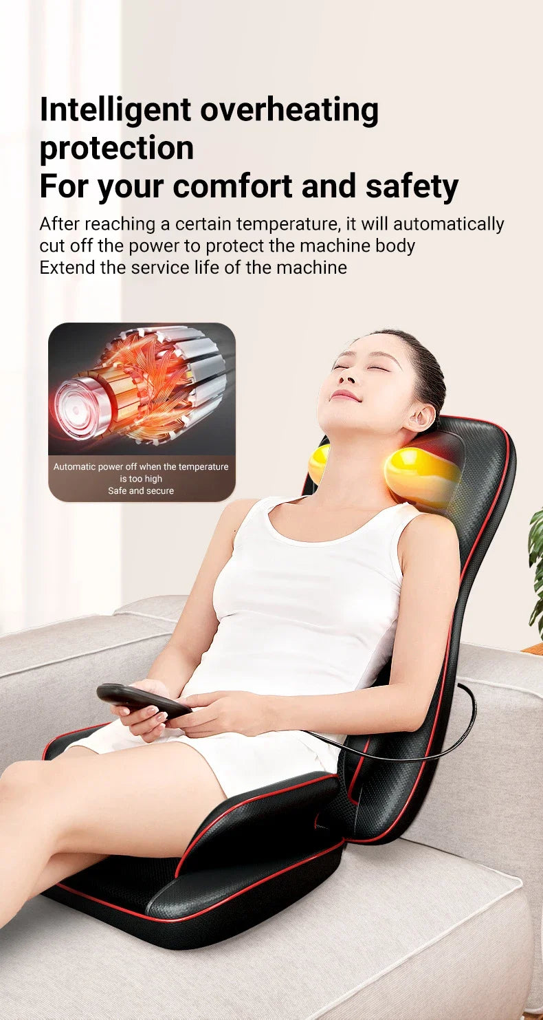 Electric Massage Pillow for Muscle Relief with Heat Therapy - QWW728 Massage Chairs Tidesmit
