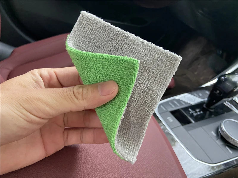 Lucullan Portable Ceramic Coating Applicators Thick Cloth+ Foam Block with Double Side Hook and Loop