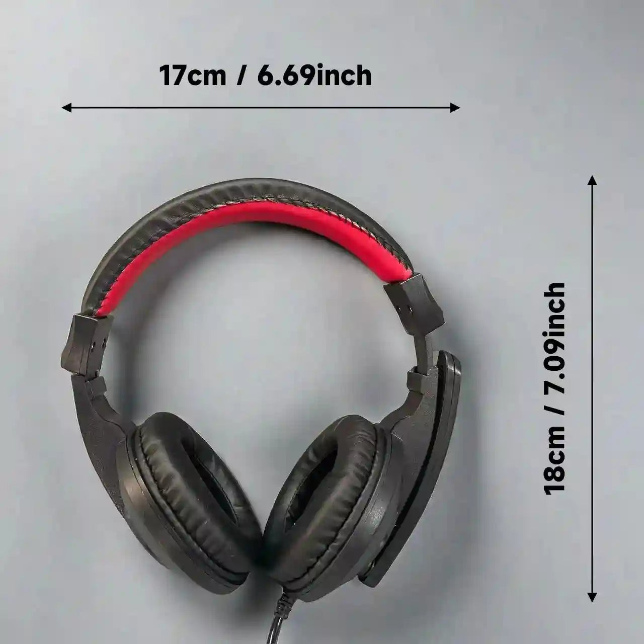 Tidesmit Red Over-Ear Gaming Headphones with Mic and Low Latency Audio Tidesmit