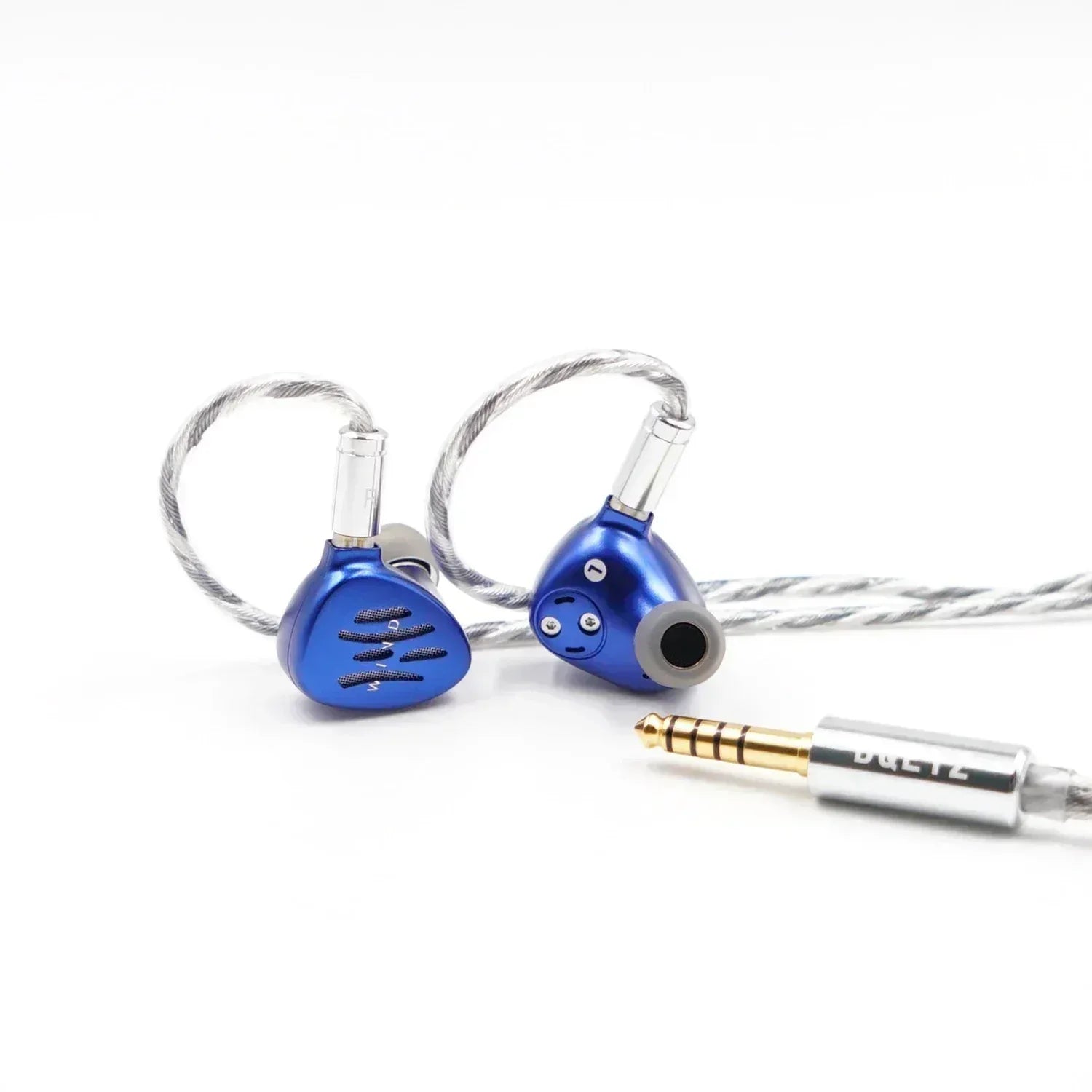 BQEYZ Wind In-Ear Monitors with Bone Conduction - Tidesmit Dual Driver Blue 4.4mm Tidesmit