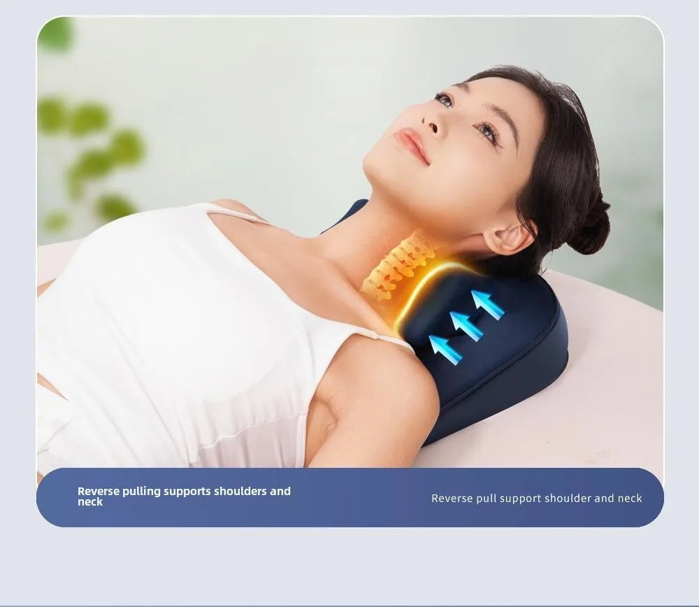 Shiatsu Neck Massager Wireless Rechargeable Heat Therapy - Tidesmit Relaxation Treatment Tidesmit
