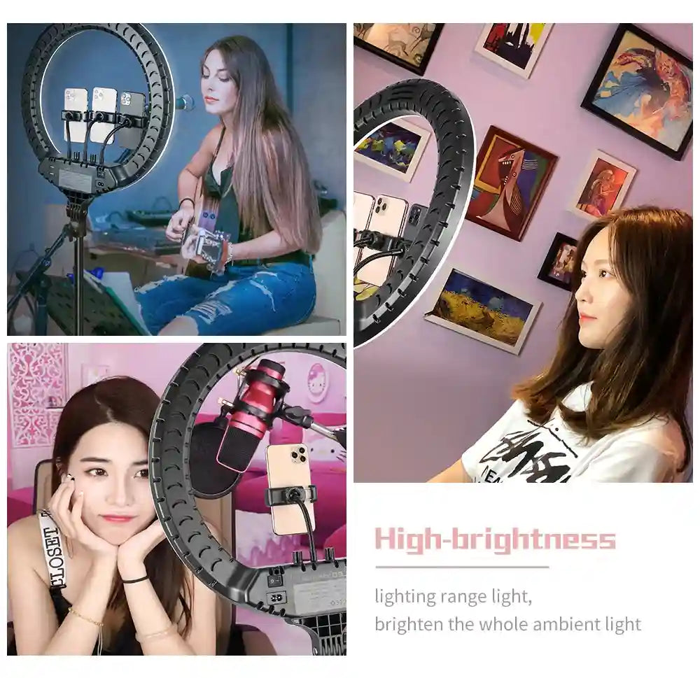 18 Inch LED Ring Light for Content Creation with Remote Control Tidesmit