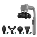 Fascia Massage Gun - 6-Head Deep Tissue Muscle Relief Device Back Massage Instrument Grey Tidesmit