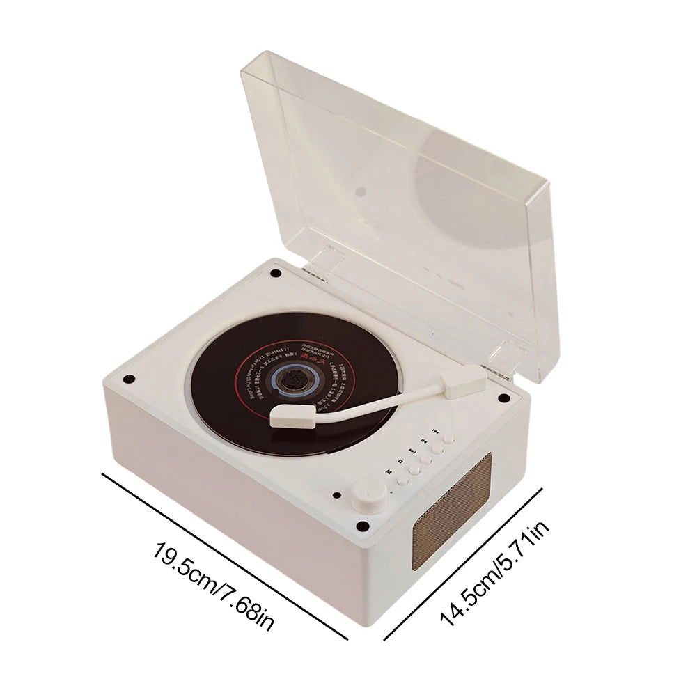 Portable Retro CD Player - Bluetooth Speaker with Woodgrain Finish Tidesmit