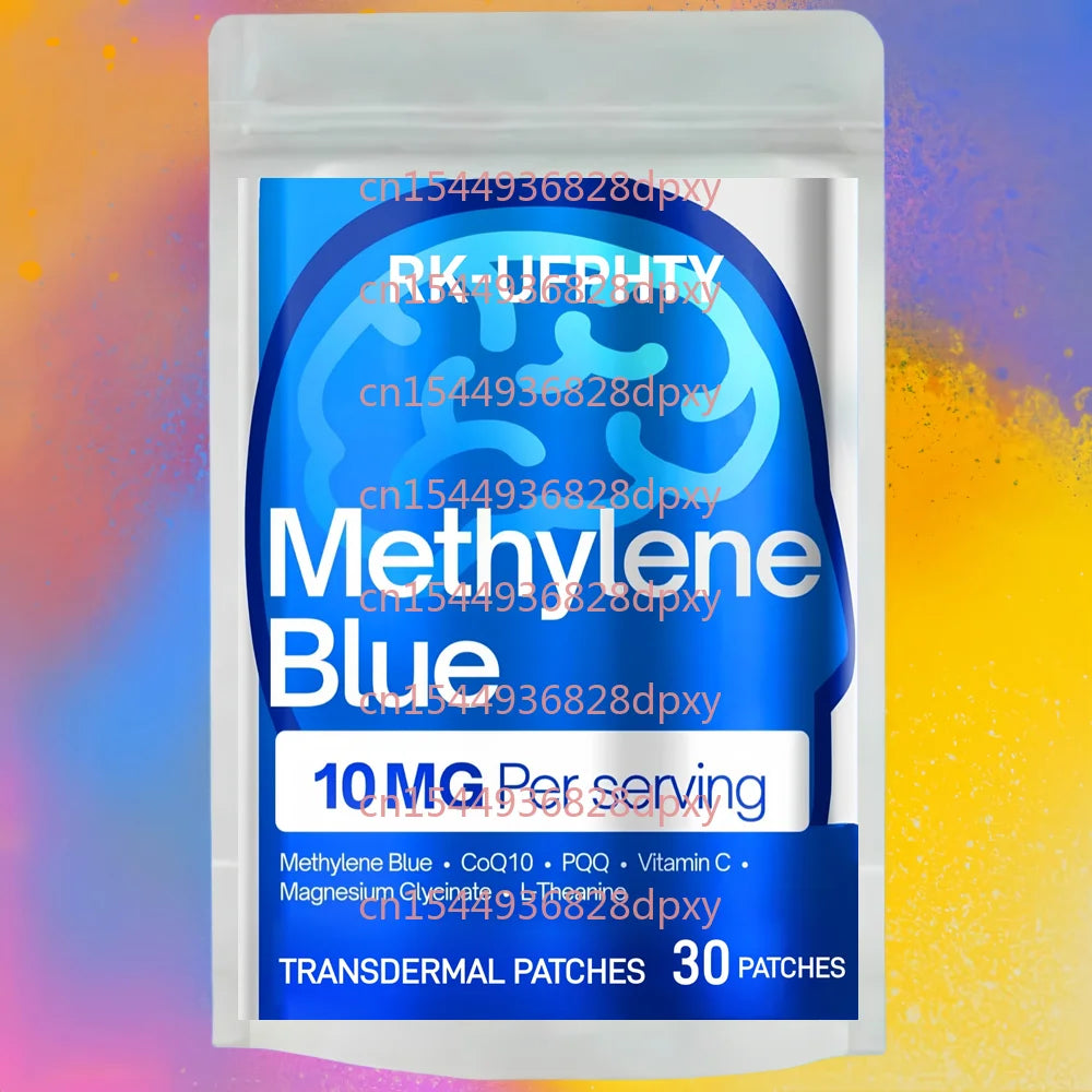 Tidesmit Methylene Blue Transdermal Patches with CoQ10, PQQ, Vitamin C, L-Theanine for focus and energy, 30 count.