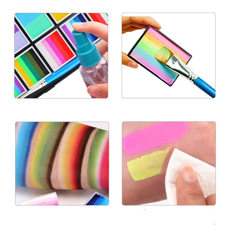 Tidesmit 12 color face and body paint palette swatch for Halloween cosplay and professional carnival makeup