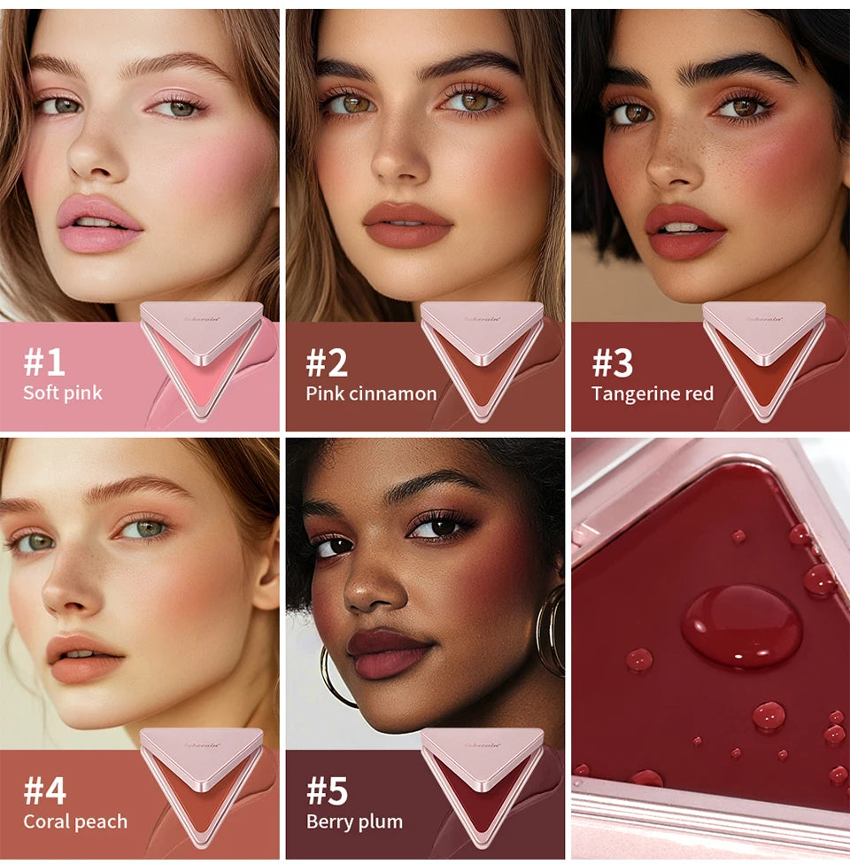 Tidesmit Higher Standard satin matte cream blush swatch showing long-lasting natural brightening face makeup texture
