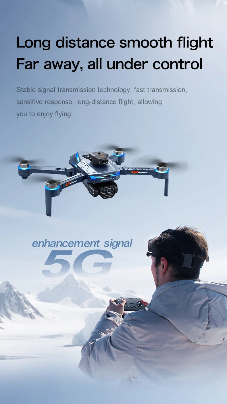 4K Camera Drone Foldable Obstacle Avoidance Quadcopter GT8 Series Tidesmit