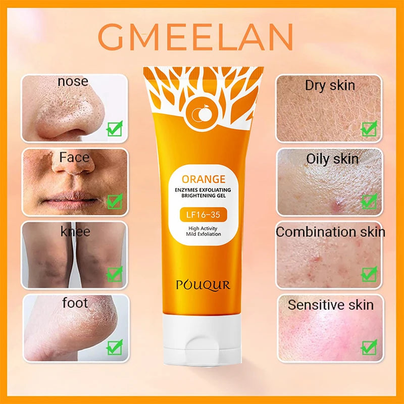 Orange Exfoliating Gel 100g - Professional Deep Cleansing Face Scrub Scrubs Treatments Tidesmit