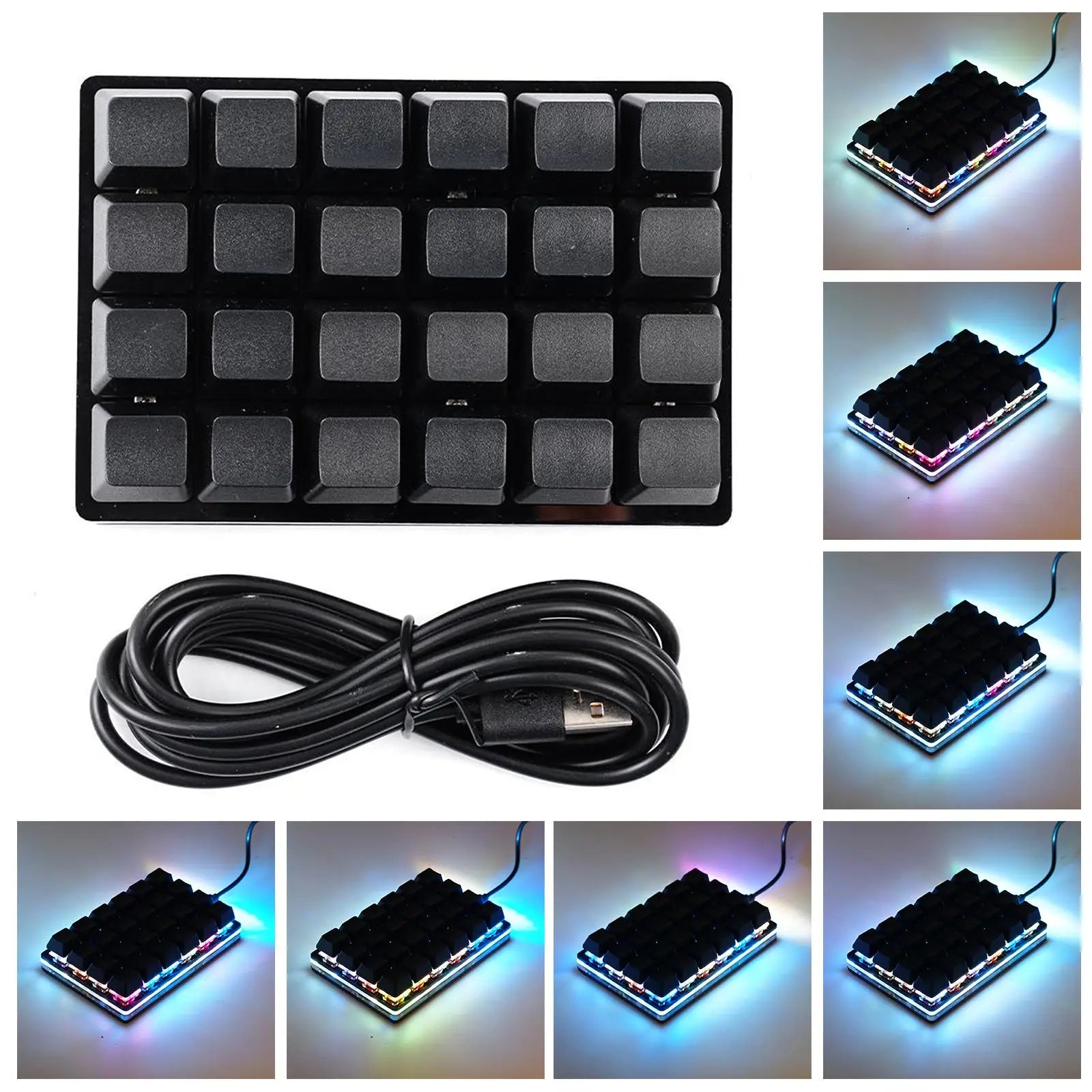 Mini USB Custom Mechanical Keyboard 2/4/6/7/8/9/12/16/24 Keys Gaming Keyboard Sayo Device Shortcut Programmable Keypad Keys New