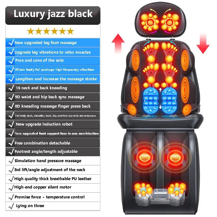 Full Body Electric Massage Cushion with Heat Therapy - Tidesmit Massage Cushion Tidesmit