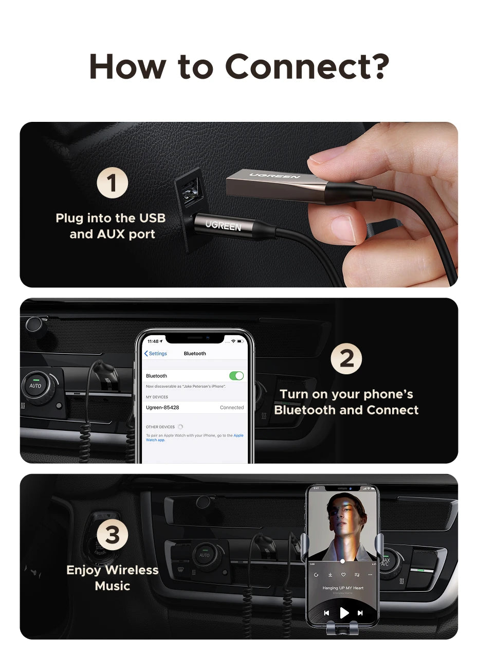 Bluetooth 5.4 Audio Receiver - High-Fidelity Wireless Sound Adapter Tidesmit