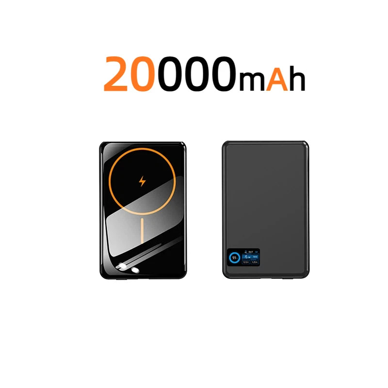 Tidesmit 50000mAh Magnetic Power Bank: Fast Charging Portable Charger Black 20000mAh Tidesmit