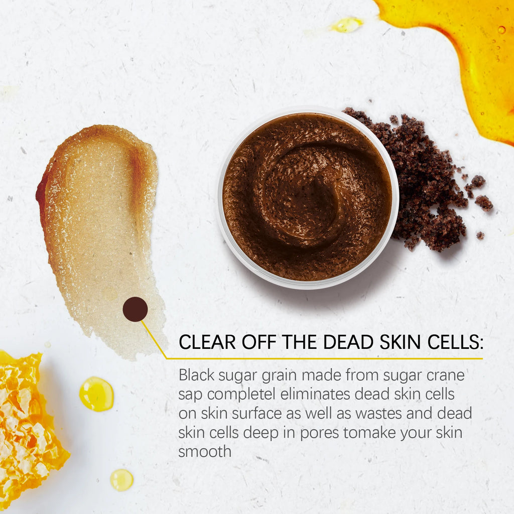Honey Brown Sugar Scrub: Exfoliating Cream for Refined Pores (30g) Scrubs Treatments Tidesmit