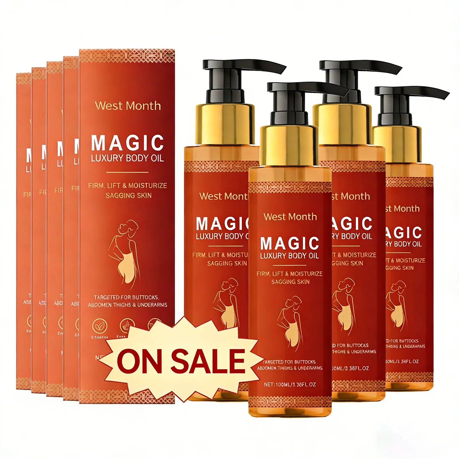 Magic Luxury Body Tightening Oil Deeply Moisturizing Dry Skin Sagging Skin Thighs Rejuvenating Repairing Soften Nourishing Oil