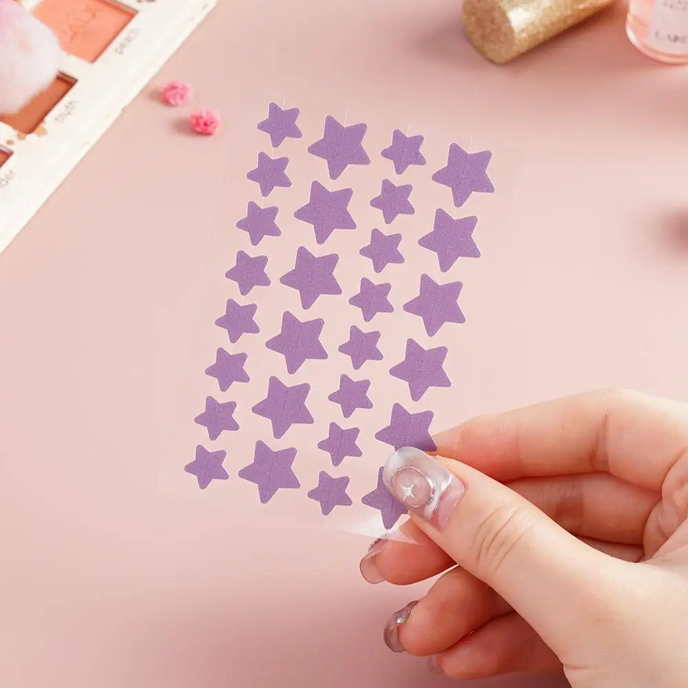 28Pcs Colorful Cute Star Shaped Acne Sticker Invisible Acne Cover Pimple Patch Skin Care