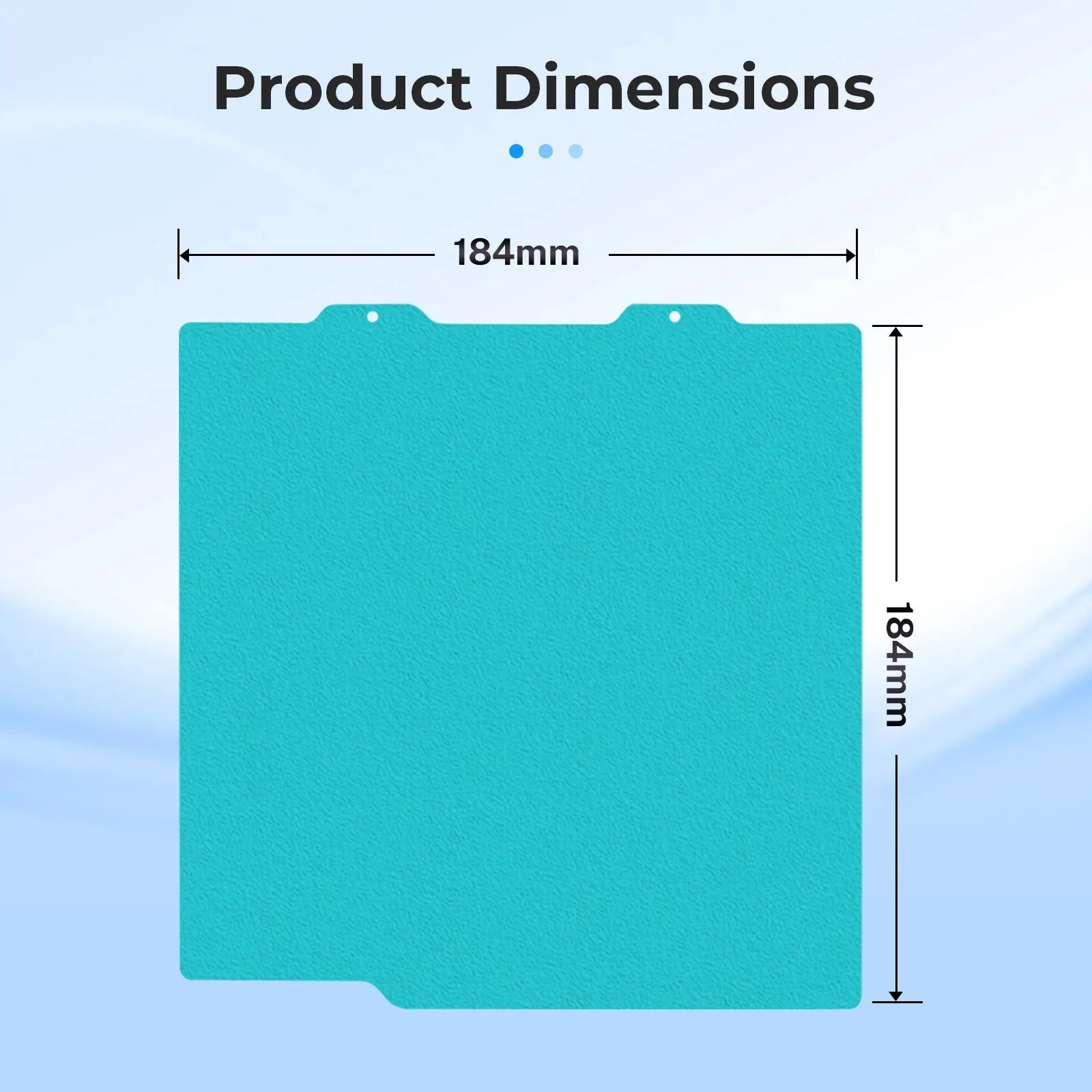 184x184mm textured PEI/PEY steel build plate for Bambu Lab A1 Mini, ideal for improved 3D print adhesion and removal.