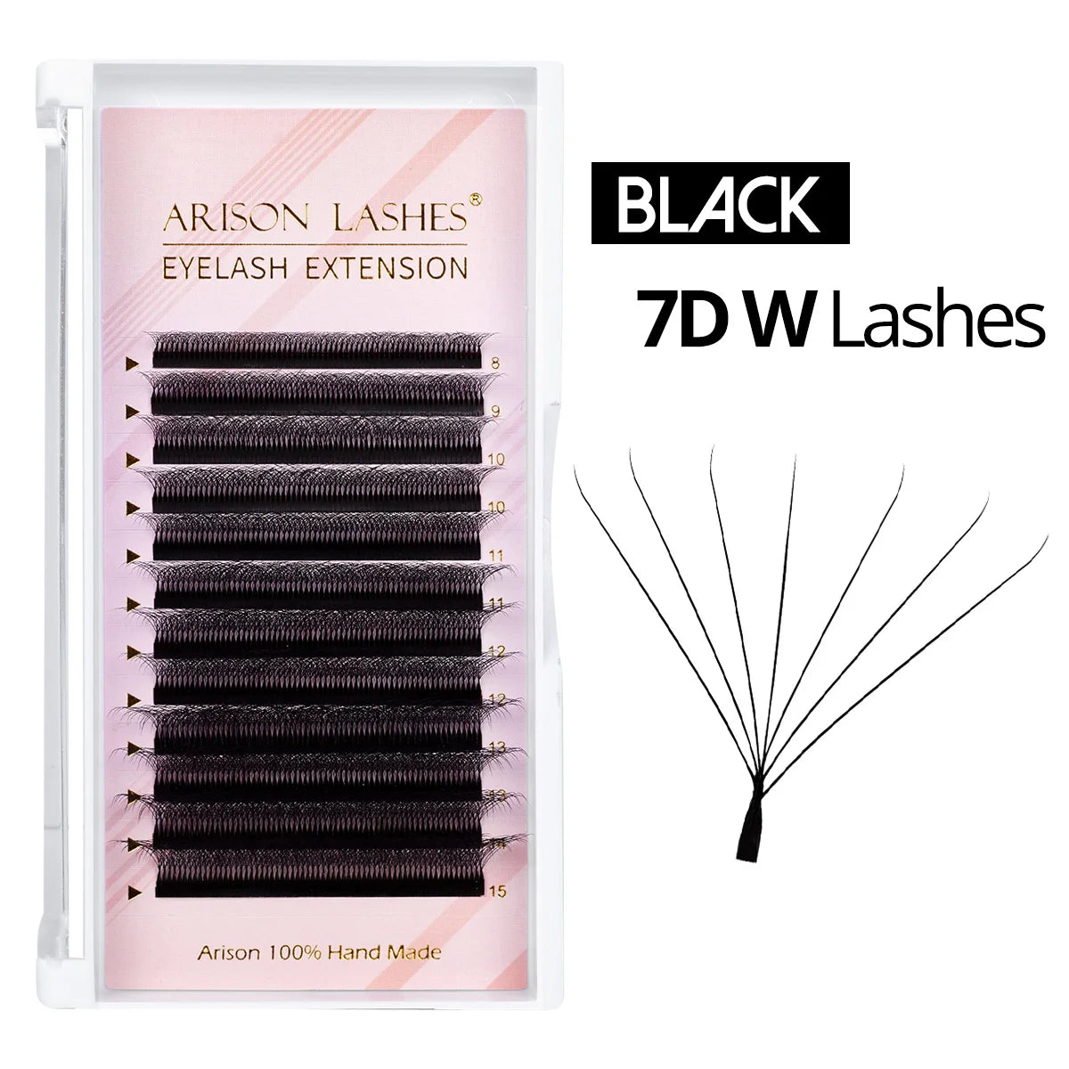 W Shape 7D Volume False Eyelashes 0.07mm D Curl - Soft Faux Lashes False Eyelashes Real 7D W Tidesmit
