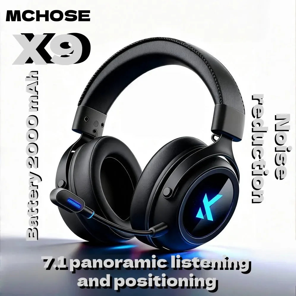 Wireless Gaming Headset X9 Tri-Mode Noise Cancelling by Tidesmit Tidesmit