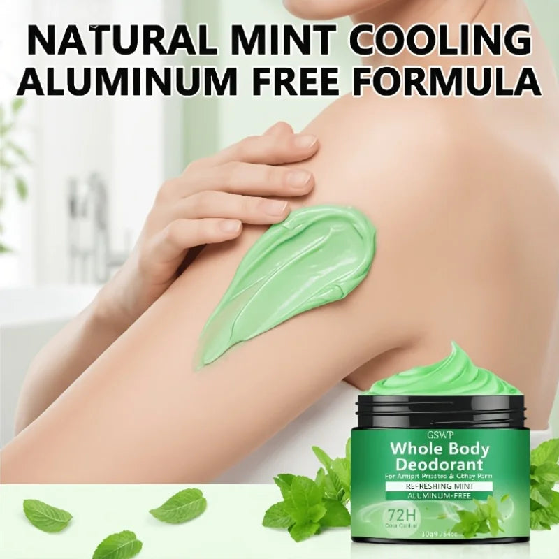 Tidesmit GSWP Mint Deodorant Balm for underarms and feet, 50g/100g natural whole-body odor protection.