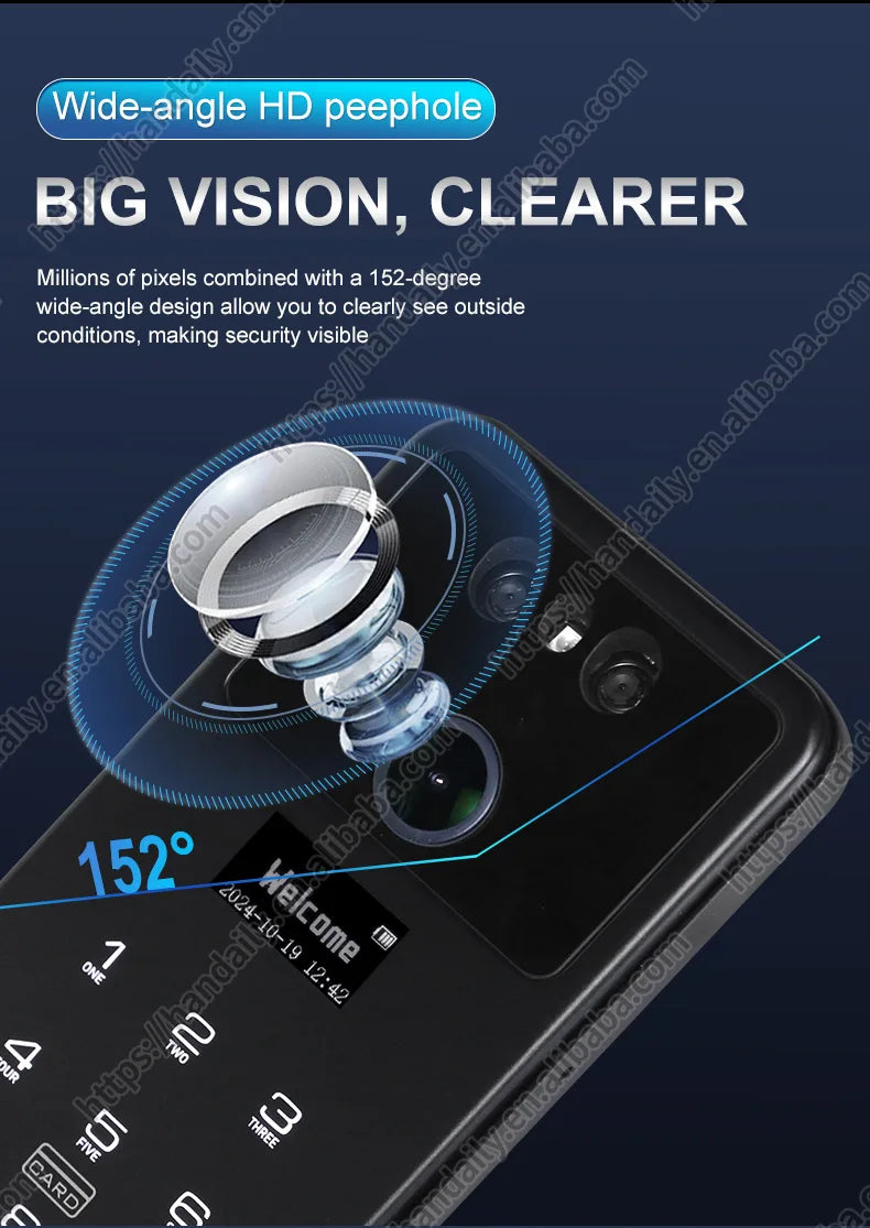 Face Recognition Smart Door Lock Israel Mortise Wifi Fingerprint Cerradura Tuya Inteligente Digital Lock With Camera For Home