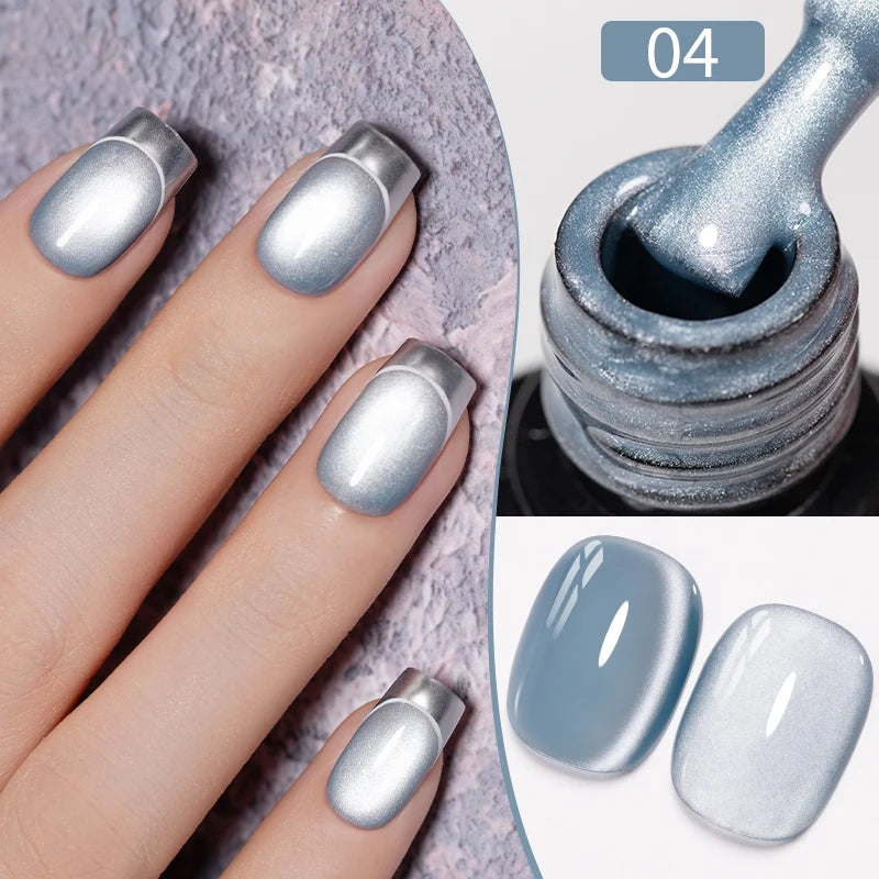 Cat Eye Magnetic Gel Polish 7.5ml - Professional Long-Lasting Nail Art Permanent Makeup Machines Nude Shade Ceramic 4