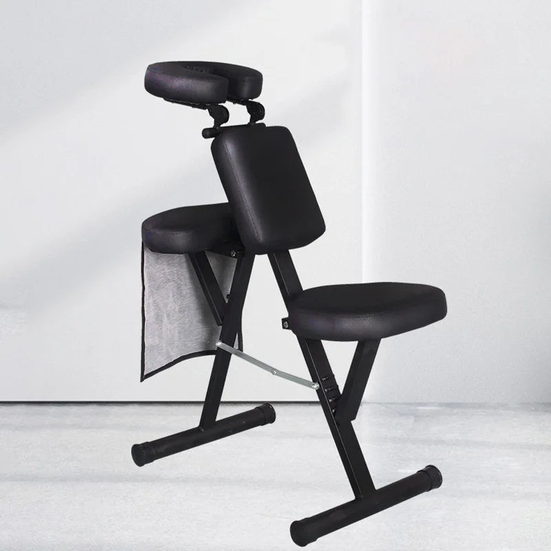 Portable Massage Chair - Foldable Deep Tissue Treatment Table (Black) Massage Chairs Tidesmit