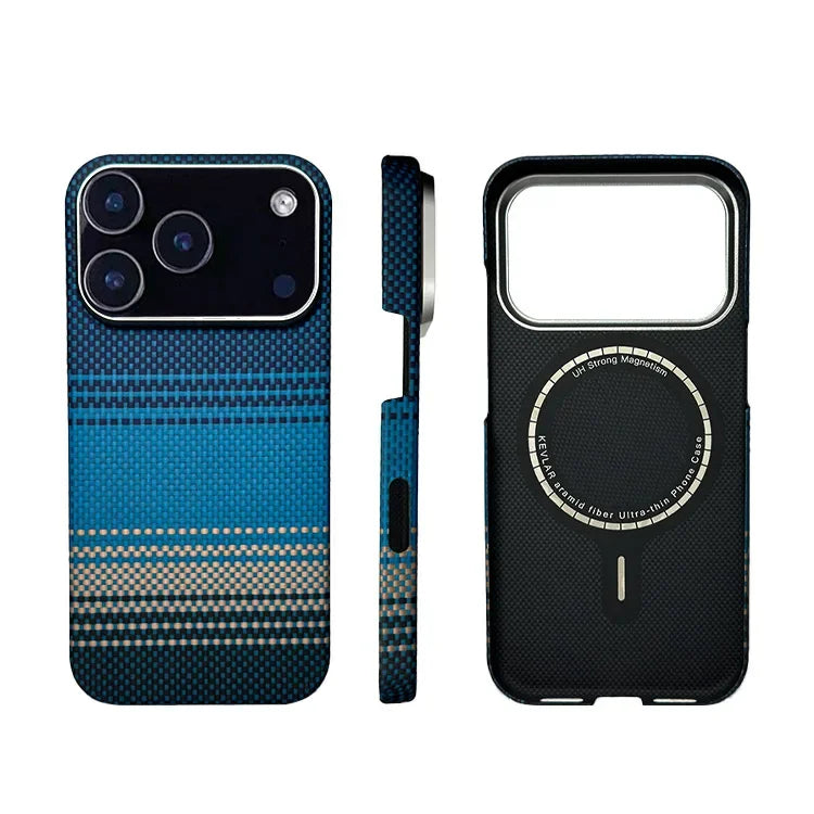 iPhone 17 Air Carbon Fiber Case | Slim Military-Grade Protective Cover blue magnetic iPhone Air Tidesmit
