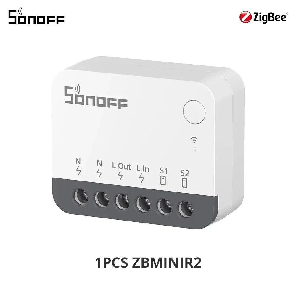 Zigbee Smart Switch ZBMINIR2 - Compact 2-Way Smart Home Automation Module 1PCS ZBMINIR2 Tidesmit