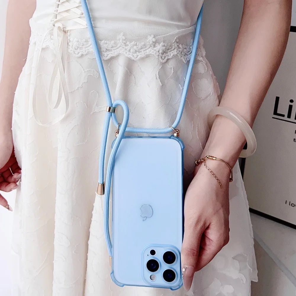 Crossbody iPhone Case with Lanyard - Shock-Absorbing Protective Cover Tidesmit